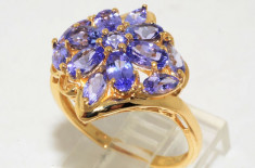 inel aur 14K cu tanzanite superb foto