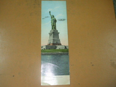 Carte postala panoramica Panoramic Postcard Statue of Liberty N. Y. foto