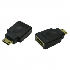 Adaptor HDMI to Mini HDMI, HDMI Female to Mini HDMI (Type C) Male - MUFE AURITE - CALITATE PREMIUM - NOU foto