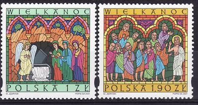 Polonia 2001 - Yv.no.3653-4 serie completa,neuzata,