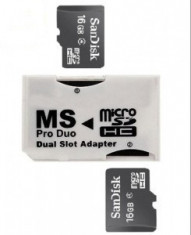 Adaptor dublu ProDuo din microSD foto