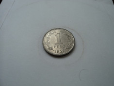 J. 1 peso 1957 Argentina foto