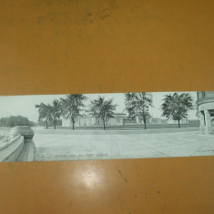 Carte postala panoramica Panoramic Postcard Chicago Jackson Park Lane 1909