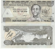 BANCNOTA ETIOPIA 1 BIRR NECIRCULATA foto