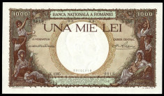 ROMANIA 1000 LEI 1939 UNC foto