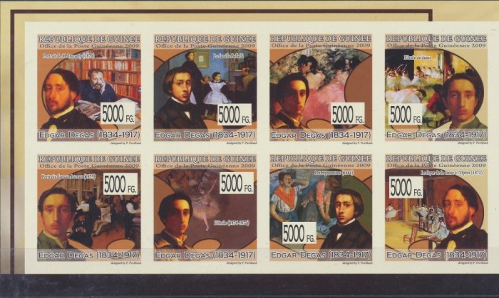 GUINEA 2009 ARTA,PICTURA DEGAS - MICHEL CAT. 6879B-6886B