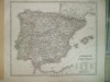 Harta Spania si Portugalia Gotha Justus Perthes 1866 de H. Berghaus si F. von Stulpnagel