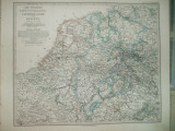 Harta Germania de Nord - vest, Olanda, Belgia Gotha Justus Perthes 1867 de C. Vogel