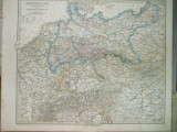 Harta Germania Gotha Justus Perthes 1867 de H. Berghaus si G. Hirth