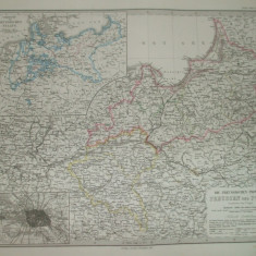 Harta Prusia si Poznan Gotha Justus Perthes 1867 de C. Vogel