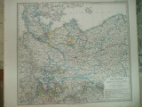 Harta Germania de Nord - est Gotha Justus Perthes 1867 de C. Vogel
