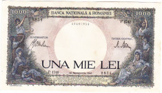 Bancnota 1000 lei 1941,a.UNC foto