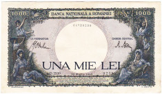 Bancnota 1000 lei 1943,XF/a.UNC foto