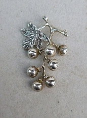 Ciorchin de strugure_2, Miniatura din argint 800 foto