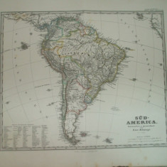 Harta America de Sud Gotha Justus Perthes 1867 de F. von Stulpnagel