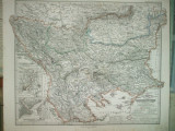 Harta Turcia Europeana Gotha Justus Perthes 1868 de A. Petermann