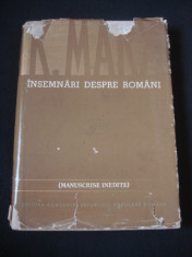 K. MARX - INSEMNARI DEPSRE ROMANI {1964} foto