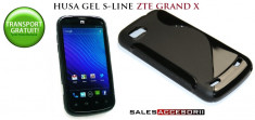 HUSA NEAGRA S-LINE GEL - SILICON ZTE GRAND X / GRAND X IN - V970 / U970 / N970 - TRANSPORT GRATUIT POSTA RO! foto