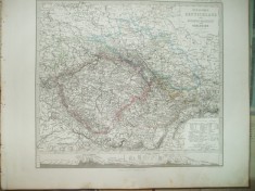 Harta Estul germaniei Gotha Justus Perthes 1867 de H. Berghaus