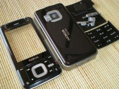 Carcasa Nokia N81 Noua Completa Neagra Negru Rama Fata Geam Mijloc Spate Taste foto