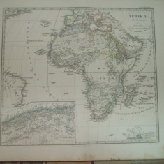 Harta Africa Gotha Justus Perthes 1867 de F. Von Stulpnagel