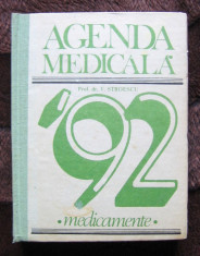 Prof.dr. V. Stroescu - Agenda medicala 92 - medicamente-Ed. Medicala foto