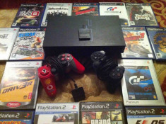 PlayStation 2 Fat + 16 jocuri originale foto