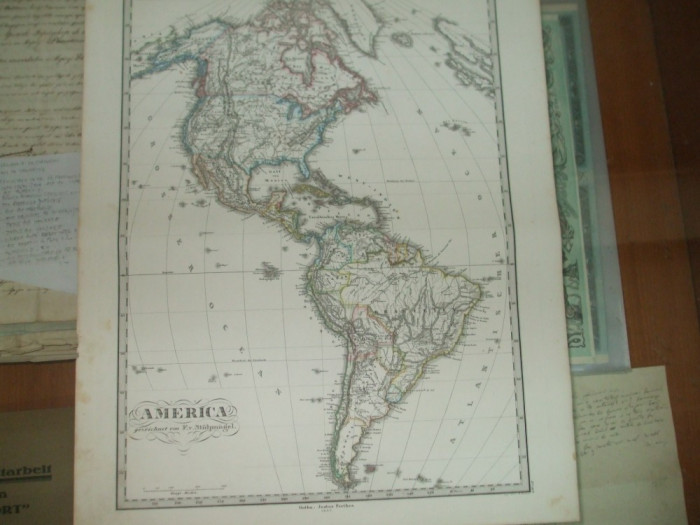 Harta America Gotha Justus Perthes 1867 de F. Von Stulpnagel