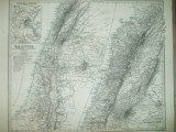 Harta Palestina Gotha Justus Perthes 1868 de A. Petermann