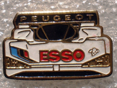 I.077 INSIGNA PIN AUTO PEUGEOT ESSO L22mm foto