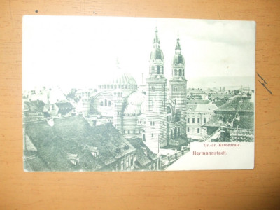 Carte postala Sibiu Hermannstadt Gr or Kathedrale 1907 foto
