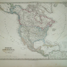 Harta America de Nord Gotha Justus Perthes 1867 de F. Von Stulpnagel