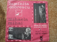 luminita dobrescu mihaela mihai disc 7&amp;quot; single vinyl cerbul de aur muzica usoara foto