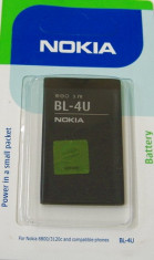 Acumulator Baterie Nokia 500 8800 Arte E66 E75 Asha 300 305 306 308 309 310 311 C5-03 C5-05 C5-06 BL-4U NOUA foto