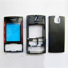 Vand Carcasa Nokia X3 Noua Completa Neagra Negru Black cu Rosu foto