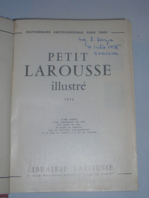 PETIT LAROUSE ILLUSTRE 1975 foto