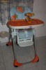 Scaun masa Chicco Polly 2 in 1 albastru, reglabil, 6-36 luni, roti+frane, spatar reglabil 3 pozitii, inaltime ajustabila 7 nivele