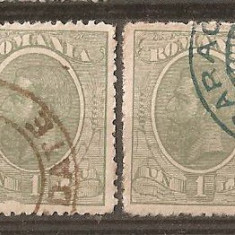 TIMBRE 77, ROMANIA, 1918/19, MOLDOVA, EROARE, 1 LEU, CAROL I, CHENAR INTRERUPT PE LATURA DE JOS; ERORI, ECV, ATIPICE, CURIOZITATE, VARIETATE