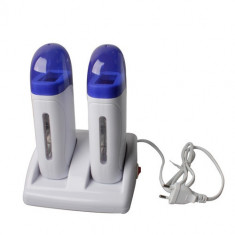 incalzitor dublu pentru ceara, epilator, aparat depilat, pentru ceara de unica folosinta, depilator, incalzitor ceara duo cu baza foto