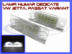 SET LAMPI DEDICATE VOLKSWAGEN VW JETTA, PASSAT B6 VARIANT, TOURAN - LAMPA PLACUTA NUMAR INMATRICULARE - 18 LED LEDURI SMD - CULOARE ALB XENON 6000K foto