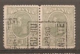 TIMBRE 76, ROMANIA, 1918/19, MOLDOVA, EROARE, 1 LEU, CAROL I, GOL IN CASETA LUI 1; ERORI, PERECHE DE TIMBRE, ECV, ATIPICE, CURIOZITATE, VARIETATE, Regi