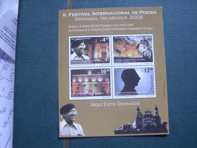 Nicaragua 2006 literatura festival int. de poezie MI bl.330 foto