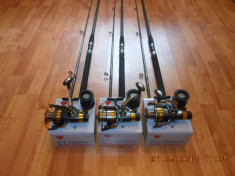 Lansete crap set3 oxygen public 3m cu mulinete ,5 rulmenti si bait runner foto