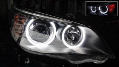 Faruri BMW E60 angel eyes CCFL / LCI look foto