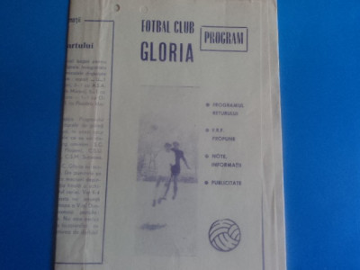 Program fotbal GLORIA Buzau 1975 foto