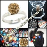 INEL FASHION SHAMBALLA BILA AURIU INCHIS / SMOKED TOPAZ PIETRE CRISTALE SWAROVSKI + CUTIE ELEGANTA CADOU INELE SAMBALA SHAMBALA SAMBALLA RINGS