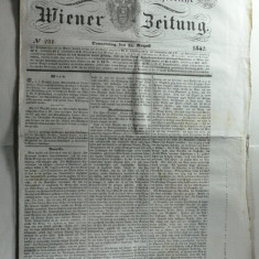 STAMPILA PREFILATELICA PENTRU ZIARE - WIEN 1842 - ZIAR OFICIAL AL IMP. AUSTRIAC