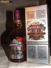 WHISKY CHIVAS REGAL 12 YEARS OLD CUTIE CARTON GOALA , 700 ML , IMPECABILA ! foto