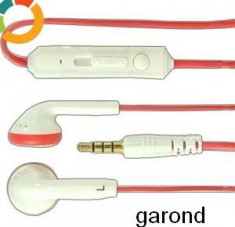 mini casti audio cu microfon, compatibil iPhone - jack 3,5 mm, stereo /3686 foto