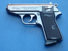 PISTOL BRICHETA WALTHER METALIC (replica scara 1:1 a unui pistol WALTHER PPK de 7.65 mm) foto